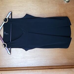 Susan Lawrence Black Sleeveless Top Size Medium Petite